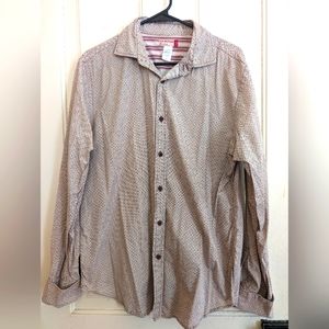 Guess Men's Dress shirt Size L purple/green pattern